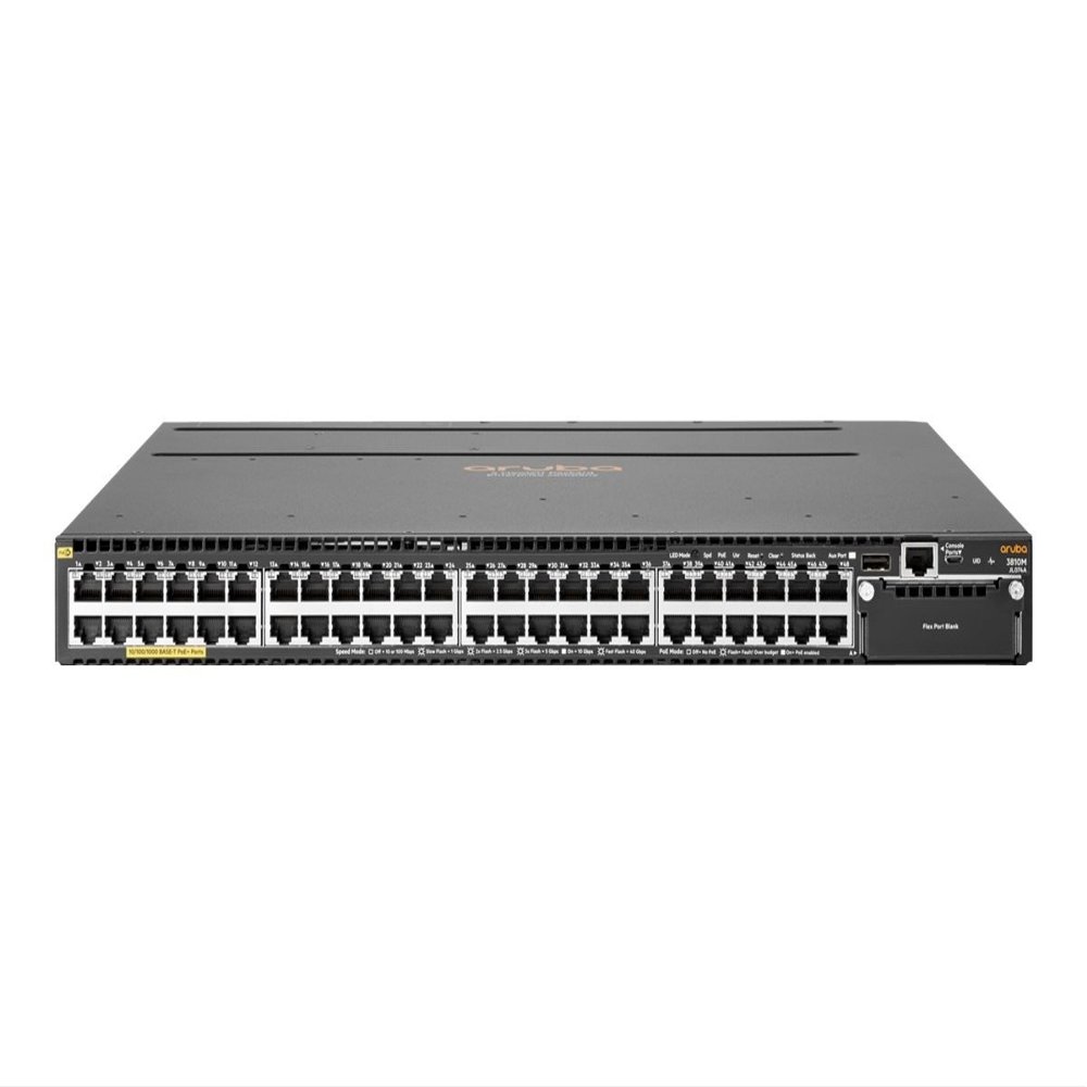 HP JL074A Aruba 3810M 48G PoE+ 1-Slot Switch (Renewed)