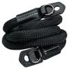 Vi Vante Sheetline Black Rope Camera Strap w/Nappa Leather Ends built in tension relief & electroplated key rings (Black w/White Stitching) view 1