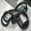 Vi Vante Sheetline Black Rope Camera Strap w/Nappa Leather Ends built in tension relief & electroplated key rings (Black w/White Stitching) view 3