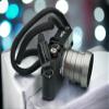Vi Vante Sheetline Black Rope Camera Strap w/Nappa Leather Ends built in tension relief & electroplated key rings (Black w/White Stitching) view 4