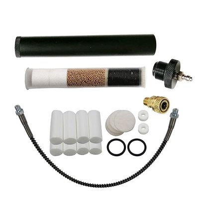 High pressure PCP hand pump air filter Oil-water Separator For High Pressure pcp 40mpa/400bar/6000psi Air Pump (Black) with 50cm/80cm Pressure Hose and Quick Couplers (50cm)