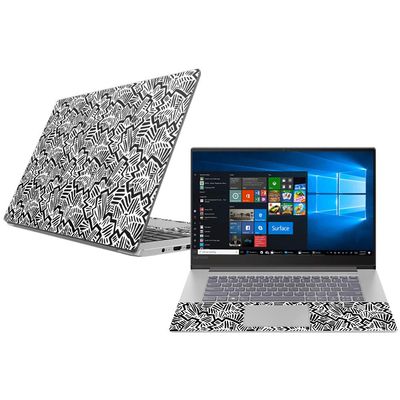 MightySkins Skin Compatible With Lenovo Ideapad 530S 15" (2018) - Abstract Black | Protective, Durable, and Unique Vinyl Decal wrap cover | Easy To Apply, Remove, and Change Styles | Made in the USA
