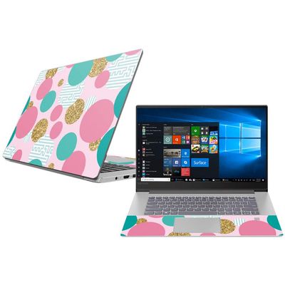 MightySkins Skin Compatible with Lenovo Ideapad 530S 15" (2018) - Golden Bubbles | Protective, Durable, and Unique Vinyl Decal wrap Cover | Easy to Apply, Remove, and Change Styles | Made in The USA