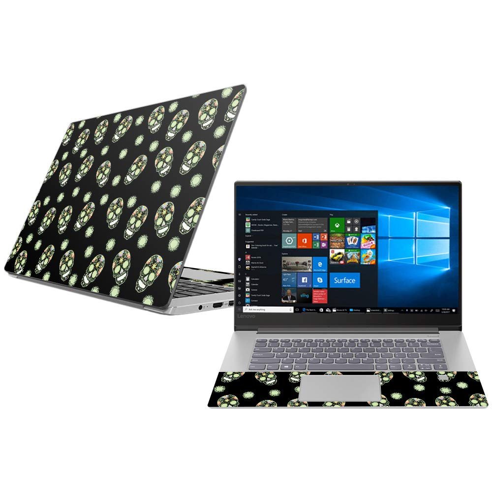 MightySkins Skin Compatible With Lenovo Ideapad 530S 15" (2018) - Nighttime Skulls | Protective, Durable, and Unique Vinyl Decal wrap cover | Easy To Apply, Remove, and Change Styles | Made in the USA