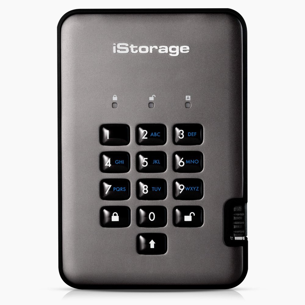 iStorage diskAshur PRO2 SSD 4TB |Secure Solid State Drive | FIPS Level 3 certified | Password protected | Dust/Water-Resistant | Hardware encryption