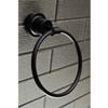 Kingston Brass BAH8213478MB Concord 5-Piece 24-Inch Dual Towel Bar Bathroom Accessory Set in Matte Black view 2