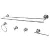 Kingston Brass BAH8213478C Concord 5-Piece 24-Inch Dual Towel Bar Bathroom Accessory Set in Polished Chrome view 1