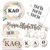 Desert Cactus Kappa Alpha Theta Classic Floral Sticker Decal Laptop Water Bottle Car (Sheet C. Floral) view 1