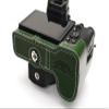 TP Original Handmade Genuine Real Leather Half Camera Case Bag Cover for Nikon Z6 Nikon Z7 Green color view 3