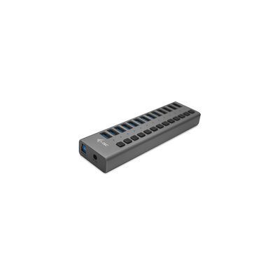 i-tec Powered USB Hub, USB 3.0 Hub with 13 Ports Dedicated to Charging with On/Off Switches - USB 3.0 Hub with External Power Supply 60W