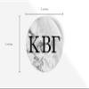 Kappa Beta Gamma Sticker Greek Sorority Decal for Car, Laptop, Windows, Officially Licensed Product, Monogram Design 5" x 5" - White Marble view 3