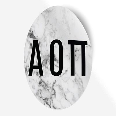 Alpha Omicron Pi Sticker Greek Sorority Decal for Car, Laptop, Windows, Officially Licensed Product, Monogram Design 5" x 5" - White Marble