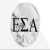 Epsilon Sigma Alpha Sticker Greek Sorority Decal for Car, Laptop, Windows, Officially Licensed Product, Monogram Design 5" x 5" - White Marble view 1