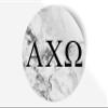 Alpha Chi Omega Sticker Greek Sorority Decal for Car, Laptop, Windows, Officially Licensed Product, Monogram Design 5" x 5" - White Marble view 1