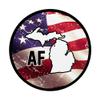 Michigan Lover Design On USA Vintage Flag Background view 3