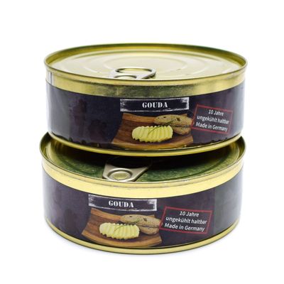 Emergency ration army survival food canned Gouda cheese 200g can MRE 7 oz can all natural (2 cans x 7 oz)