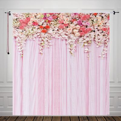 3x5ft Pink Rose Flower Background for Pictures Baby Shower Birthday Party Decoration Backdrop D-9192