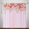 3x5ft Pink Rose Flower Background for Pictures Baby Shower Birthday Party Decoration Backdrop D-9192 view 1
