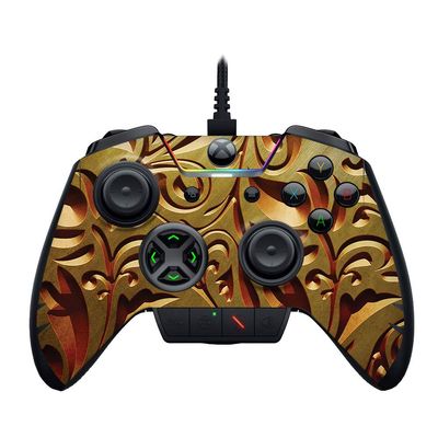 MightySkins Skin Compatible with Razer Wolverine Ultimate - Mosaic Gold | Protective, Durable, and Unique Vinyl Decal wrap Cover | Easy to Apply, Remove, and Change Styles | Made in The USA