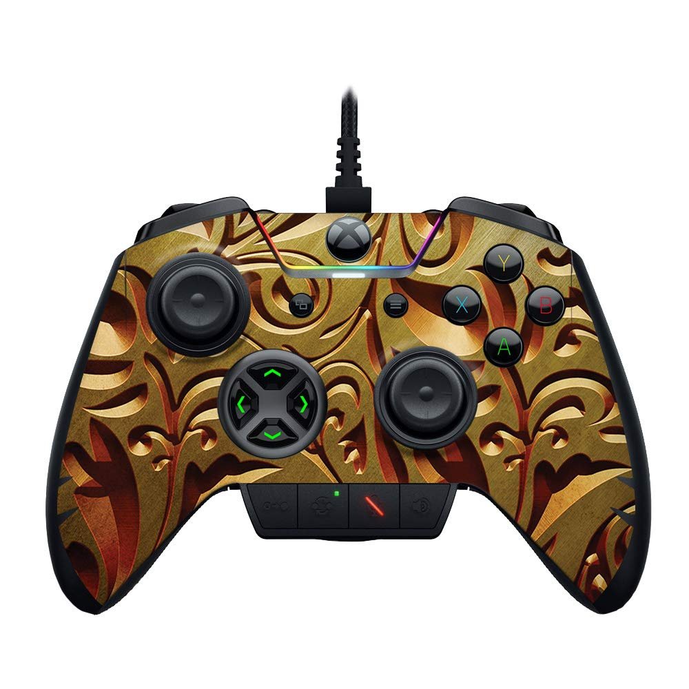MightySkins Skin Compatible with Razer Wolverine Ultimate - Mosaic Gold | Protective, Durable, and Unique Vinyl Decal wrap Cover | Easy to Apply, Remove, and Change Styles | Made in The USA