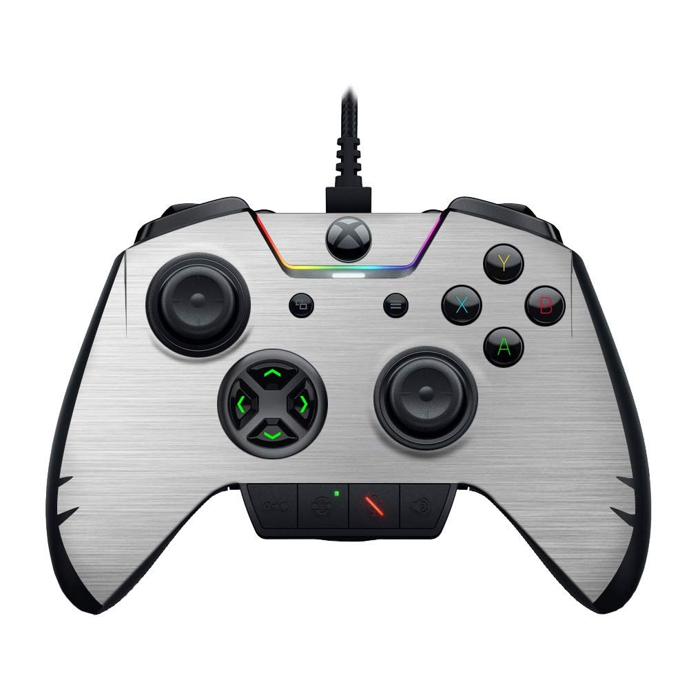 MightySkins Skin Compatible with Razer Wolverine Ultimate - Cold Steel | Protective, Durable, and Unique Vinyl Decal wrap Cover | Easy to Apply, Remove, and Change Styles | Made in The USA
