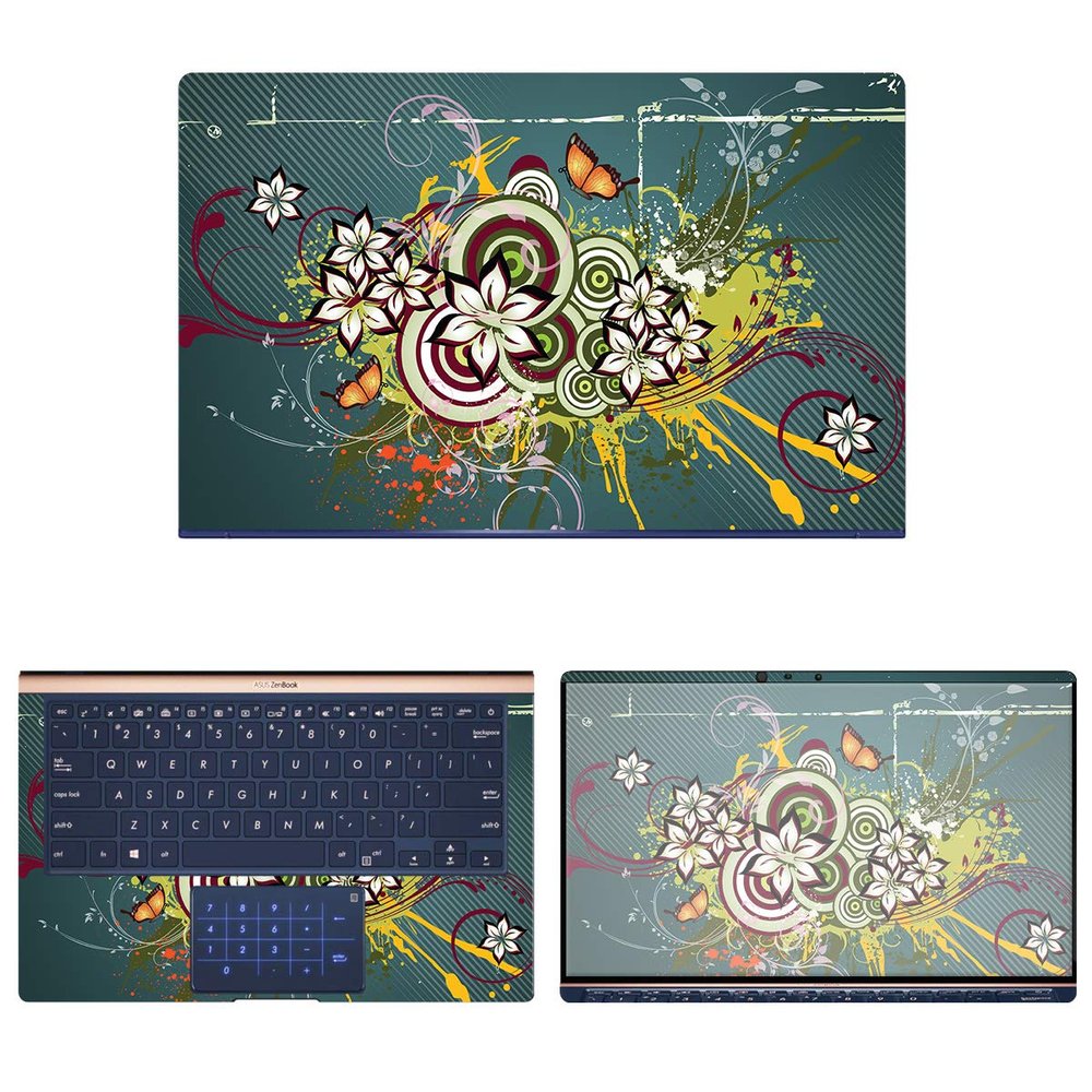 Decalrus - Protective Decal Floral Skin Sticker for Asus ZenBook 13 UX333FA (13.3" Screen) case Cover wrap ASzenbk13_ux333-181