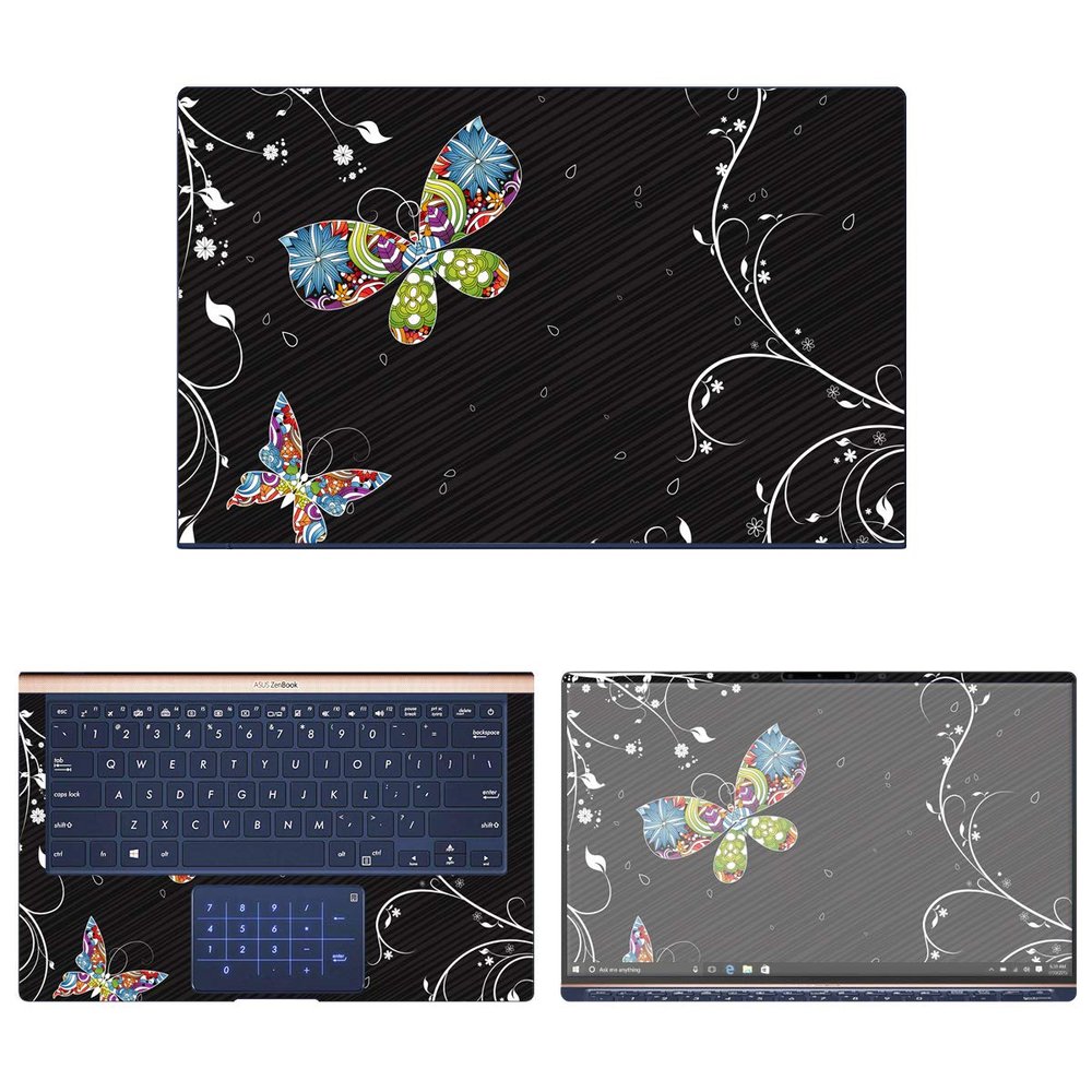 Decalrus - Protective Decal Butterfly Skin Sticker for Asus ZenBook 14 UX433FA (14" Screen) case Cover wrap ASzenbk14_ux433-3