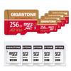 5-Years Data Recovery GIGASTONE 256GB Micro SD Card 5-Pack, 4K Camera Pro, A2 V30 for Smartphone, Gopro, ActionCams, 4K UHD Video, Nintendo-Switch, Up to 100MB/s, UHS-I U3 C10 with Adapters view 1