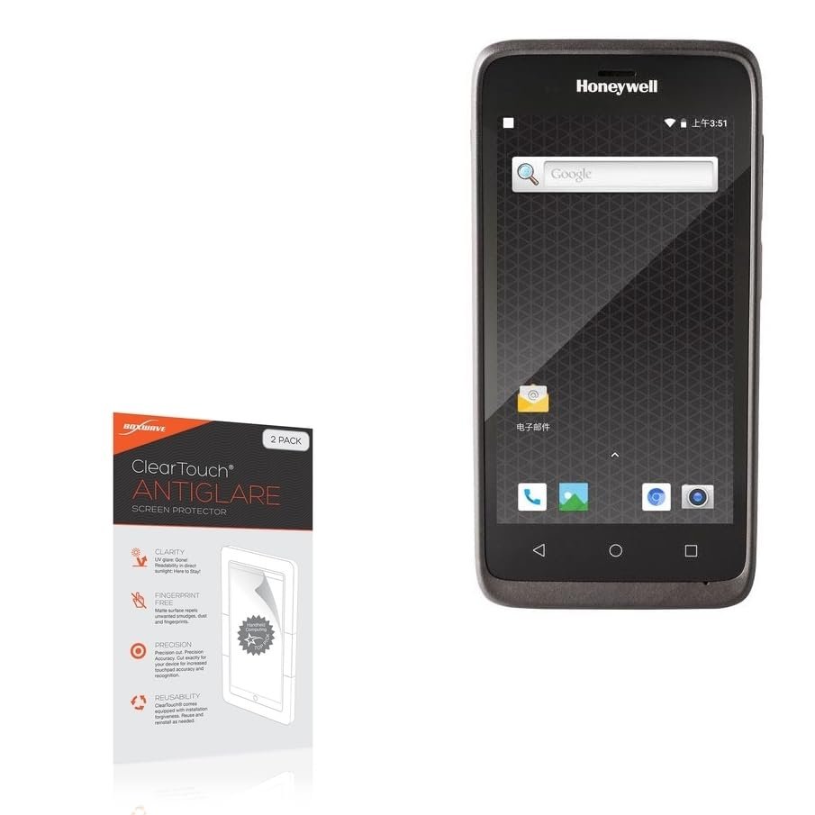 BoxWave Screen Protector Compatible with Honeywell ScanPal EDA51 - ClearTouch Anti-Glare (2-Pack), Anti-Fingerprint Matte Film Skin