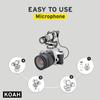 Koah Condenser Camera Microphone  Compact, Straight Facing Professional On Camera Cardioid Mic - for Sony, Panasonic, Canon, Nikon, Fuji, Olympus Cameras view 4