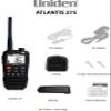 Uniden Atlantis 275 Handheld Two-Way VHF Marine Radio, Floating IPX8 Submersible Waterproof, Large Dual-Color Screen, 6-Watt, All USA/International/Canadian Marine Channels, NOAA Weather Alerts view 2