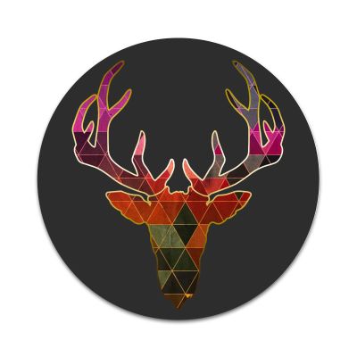 2X Sticker Set - Mosaic Deer Head - for Phone Grip Stent Cell Phones Tablets (Stickers Only)