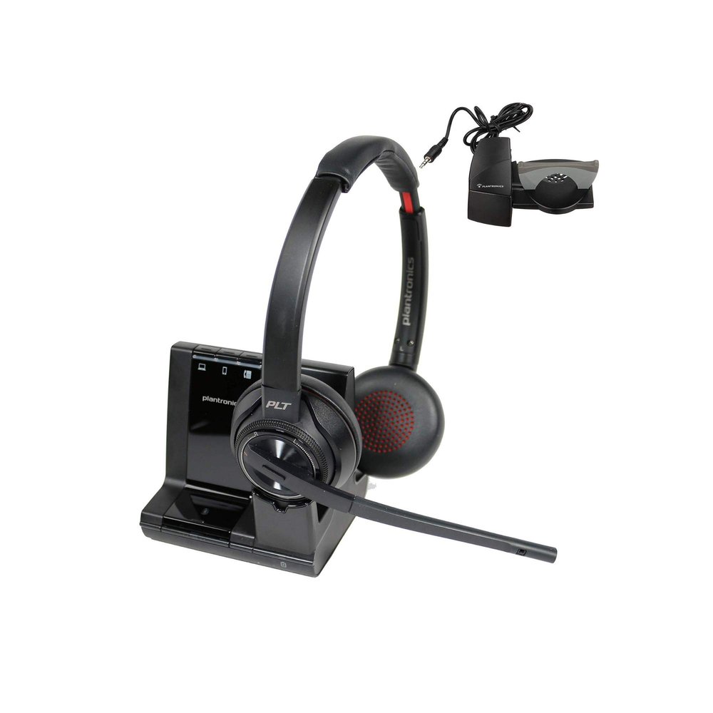 Plantronics Savi 8220 Wireless Headset System Bundle with Lifter- Productivity Package