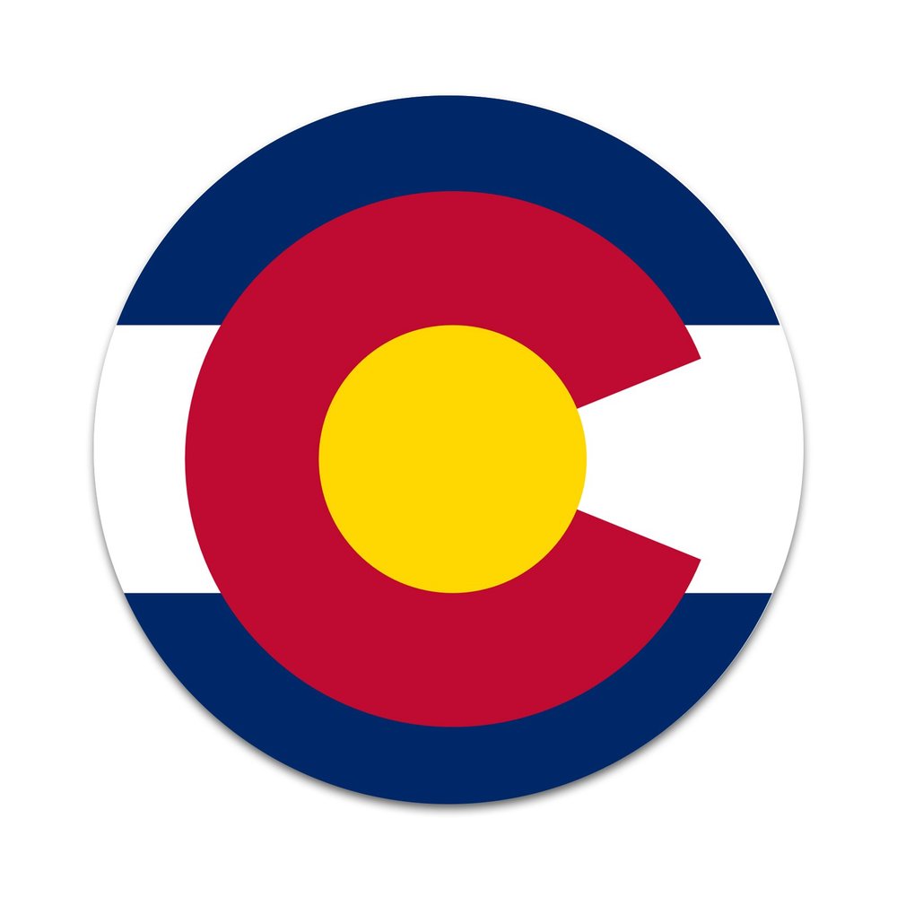 2X Sticker Set - Colorado Flag Logo - for Phone Grip Stent Cell Phones Tablets (Stickers Only)