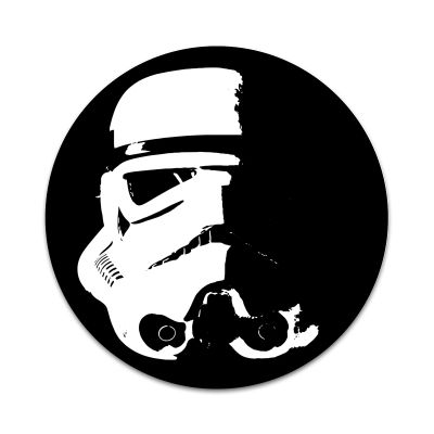 2X Sticker Set - Storm Trooper Helmet Shadow - for Phone Grip Stent Cell Phones Tablets (Stickers Only)
