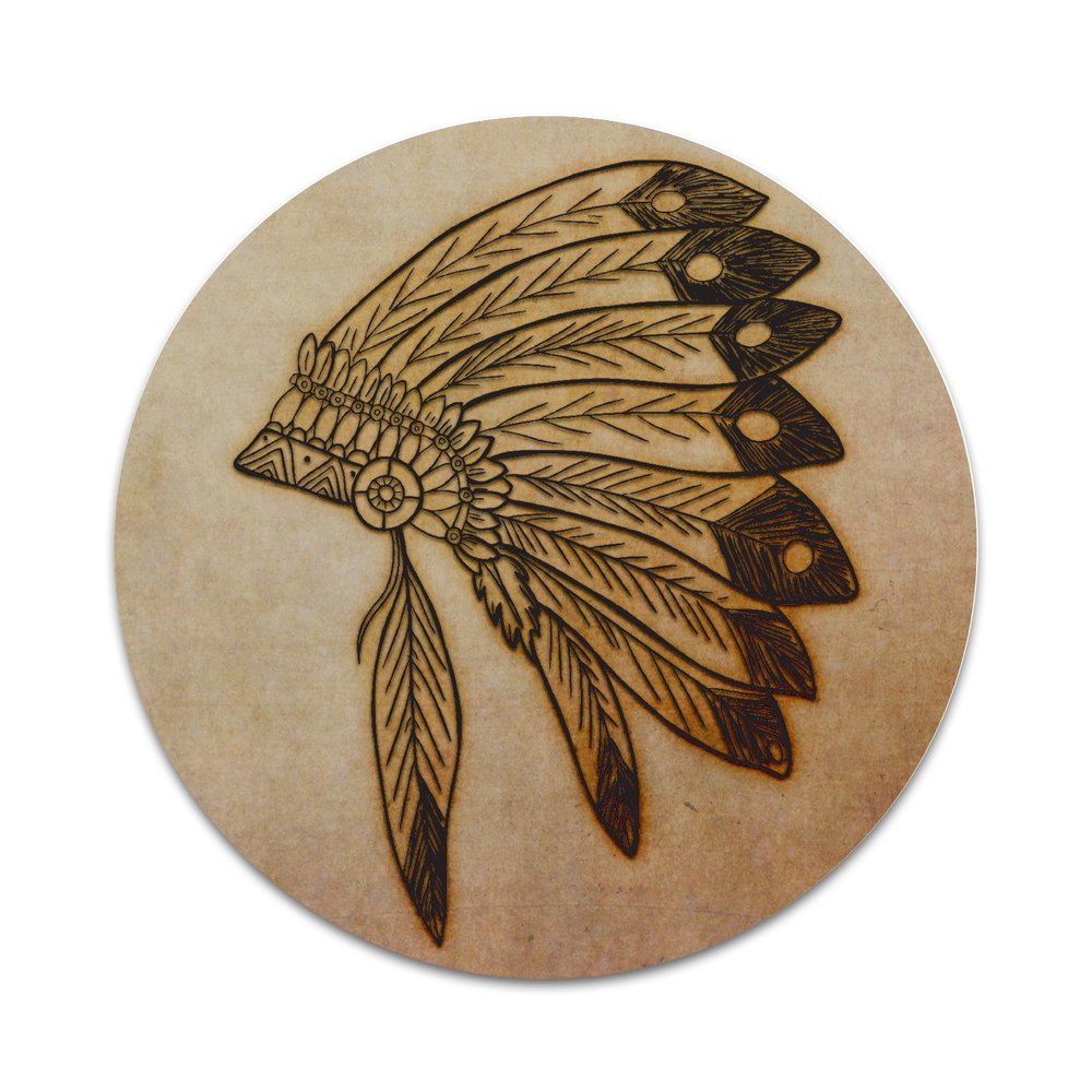 2X Sticker Set - Indian Headdress - for Phone Grip Stent Cell Phones Tablets (Stickers Only)