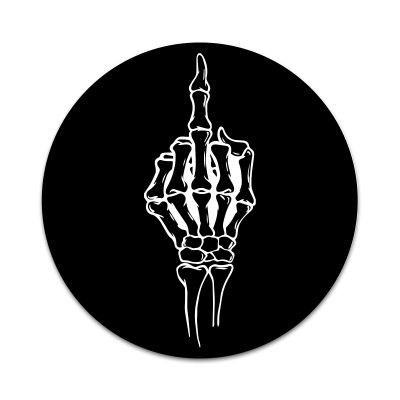2X Sticker Set - Skeleton Middle Finger - for Phone Grip Stent Cell Phones Tablets (Stickers Only)