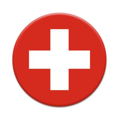 2X Sticker Set - Swiss Flag - for Phone Grip Stent Cell Phones Tablets (Stickers Only)