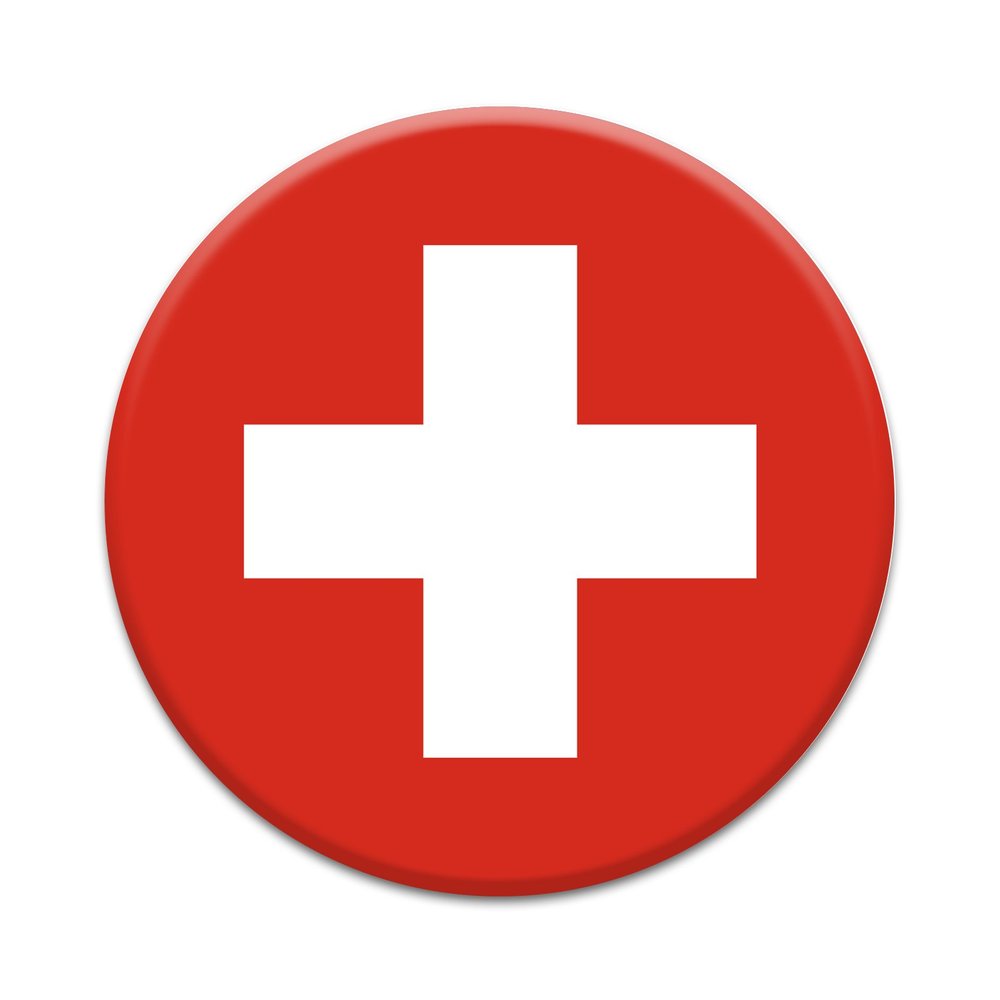 2X Sticker Set - Swiss Flag - for Phone Grip Stent Cell Phones Tablets (Stickers Only)