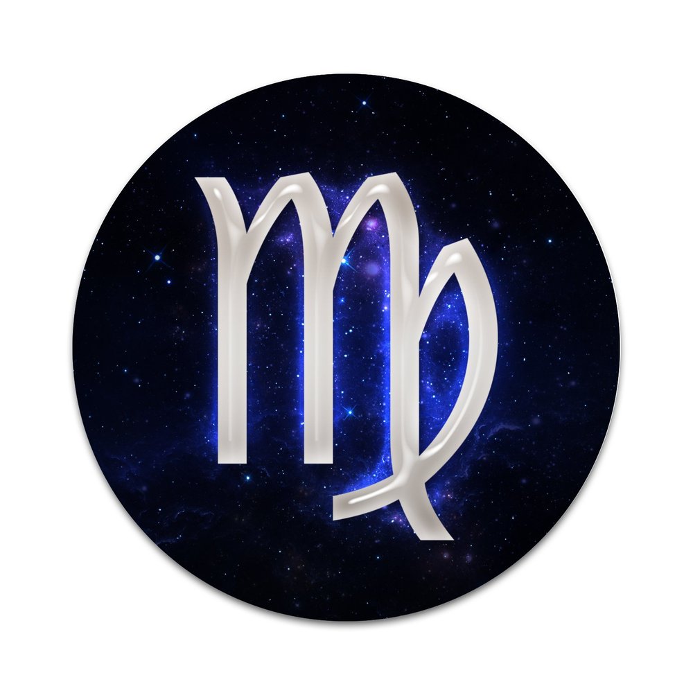 2X Sticker Set - Virgo Galaxy Zodiac Symbol - for Phone Grip Stent Cell Phones Tablets (Stickers Only)