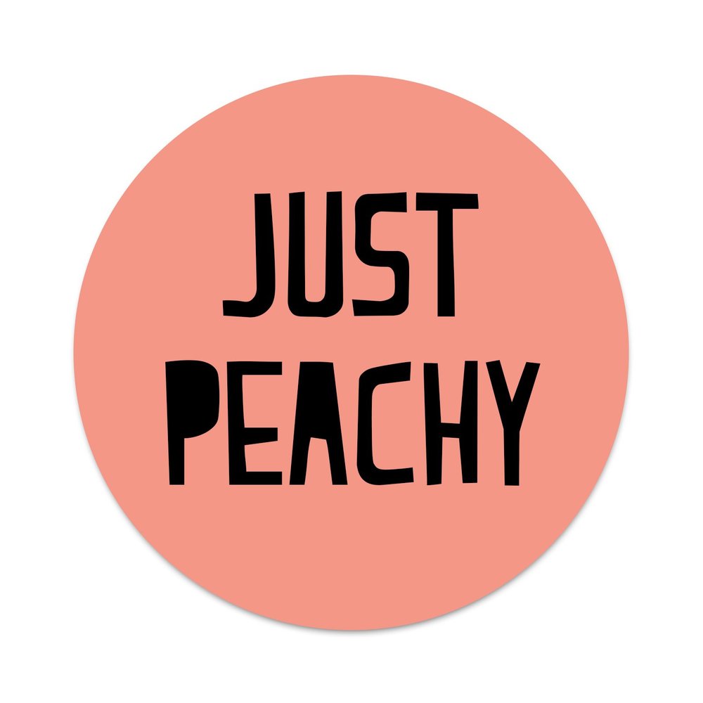 2X Sticker Set - Just Peachy - for Phone Grip Stent Cell Phones Tablets (Stickers Only)