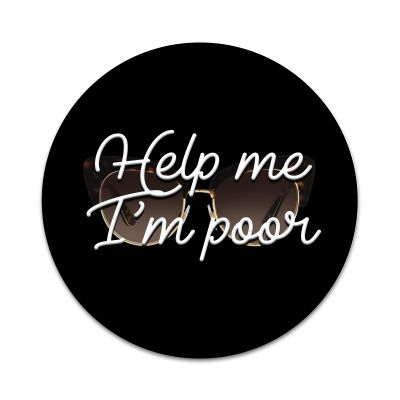 2X Sticker Set - Help Me I'm Poor - for Phone Grip Stent Cell Phones Tablets (Stickers Only)
