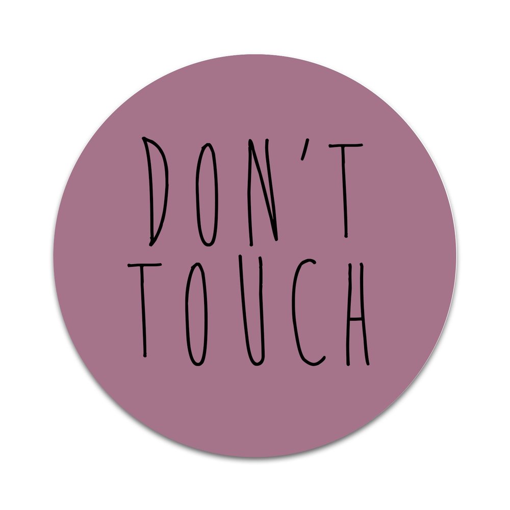 2X Sticker Set - Don't Touch Funny - for Phone Grip Stent Cell Phones Tablets (Stickers Only)