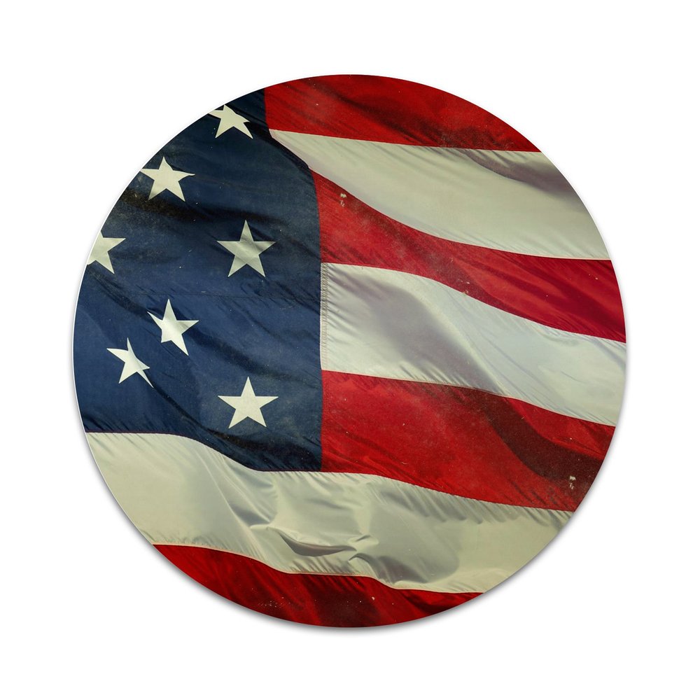 2X Sticker Set - Waving American USA Flag - for Phone Grip Stent Cell Phones Tablets (Stickers Only)