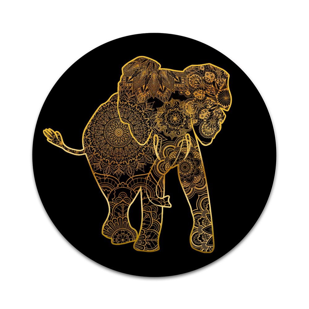 2X Sticker Set - Golden Mandala Elephant - for Phone Grip Stent Cell Phones Tablets (Stickers Only)