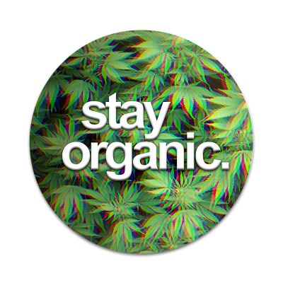2X Sticker Set - Stay Organic Pot Leaves - for Phone Grip Stent Cell Phones Tablets (Stickers Only)