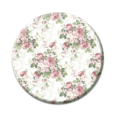 2X Sticker Set - White Floral Pattern - for Phone Grip Stent Cell Phones Tablets (Stickers Only)