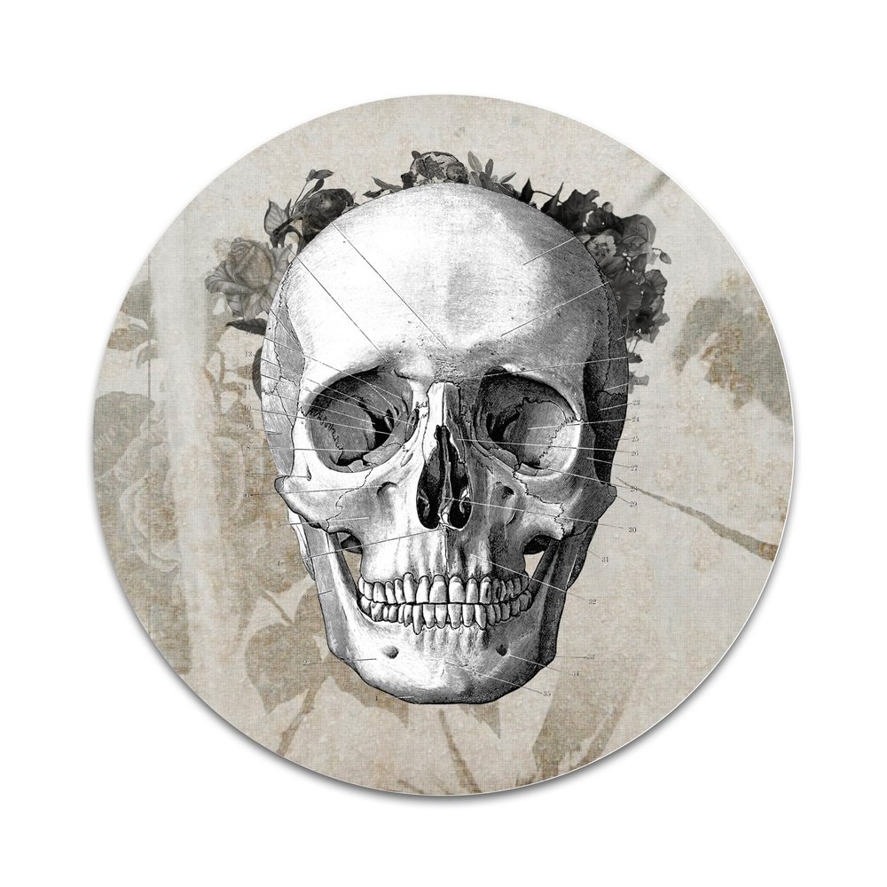 2X Sticker Set - Skull Floral Crown - for Phone Grip Stent Cell Phones Tablets (Stickers Only)