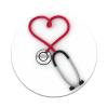 2X Sticker Set - Stethoscope Heart Nurse - for Phone Grip Stent Cell Phones Tablets (Stickers Only) view 1