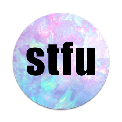 2X Sticker Set - STFU Funny - for Phone Grip Stent Cell Phones Tablets (Stickers Only)